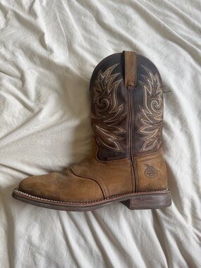 Georgia Boot Two-Tone Brown Leather Western Work Boot
